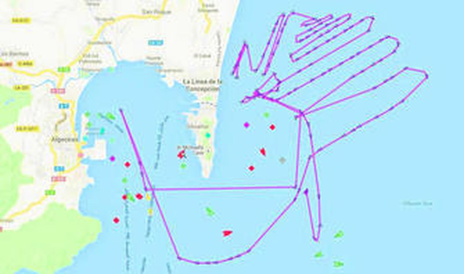 El recorrido que realizó ayer el 'Ramón Margalef', del Instituto Español de Onceanografía.