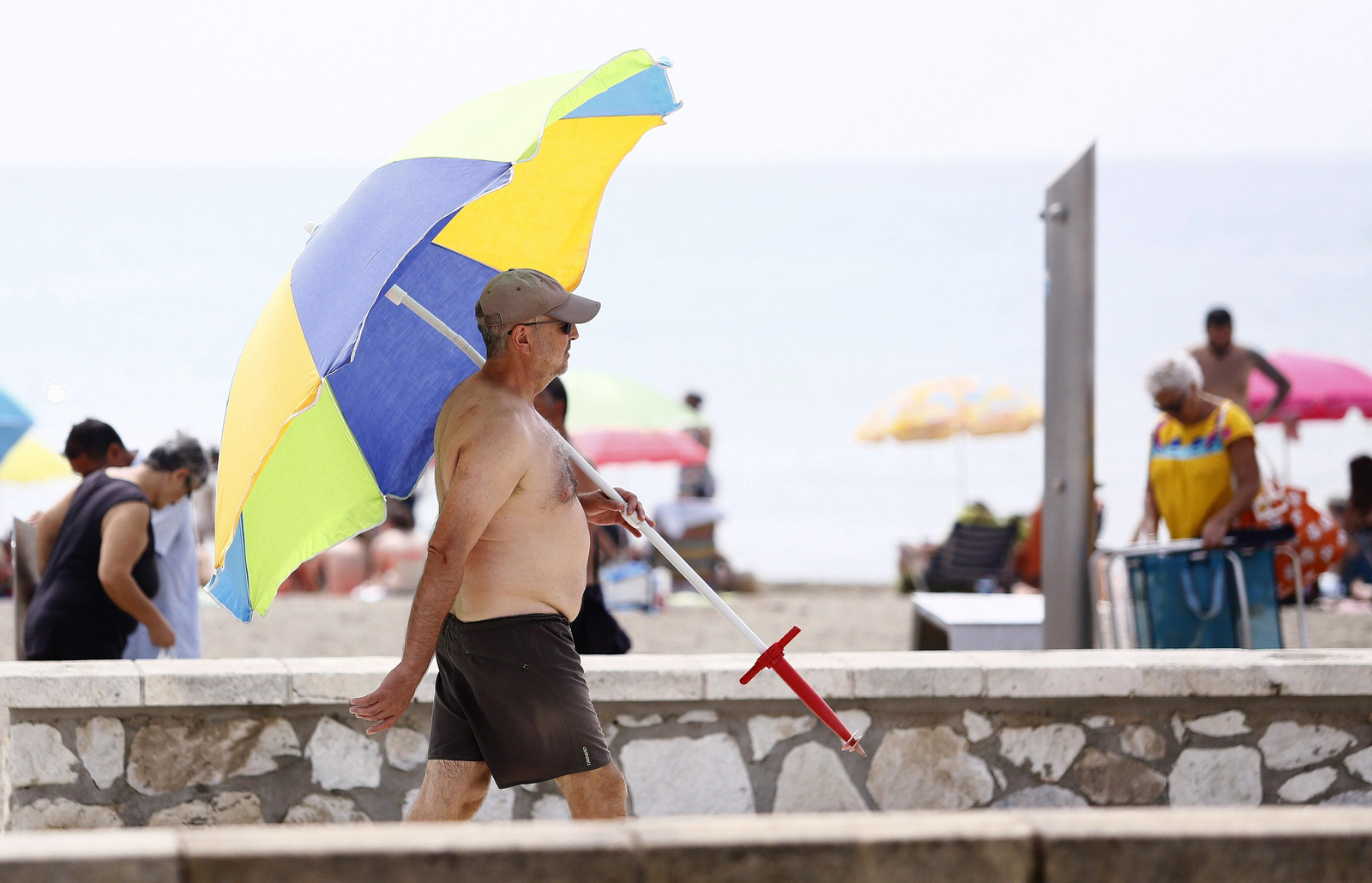 El paseo marítimo de la playa de Huelin.