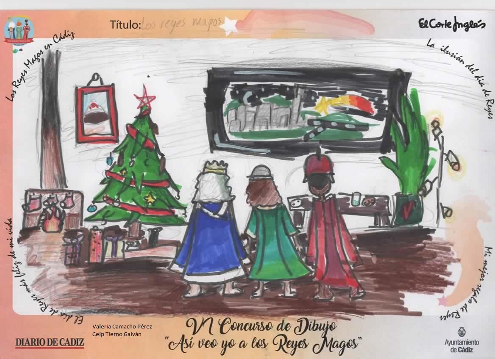 Los dibujos ganadores y semifinalistas del concurso 'Así veo yo a los Reyes Magos' en Cádiz.