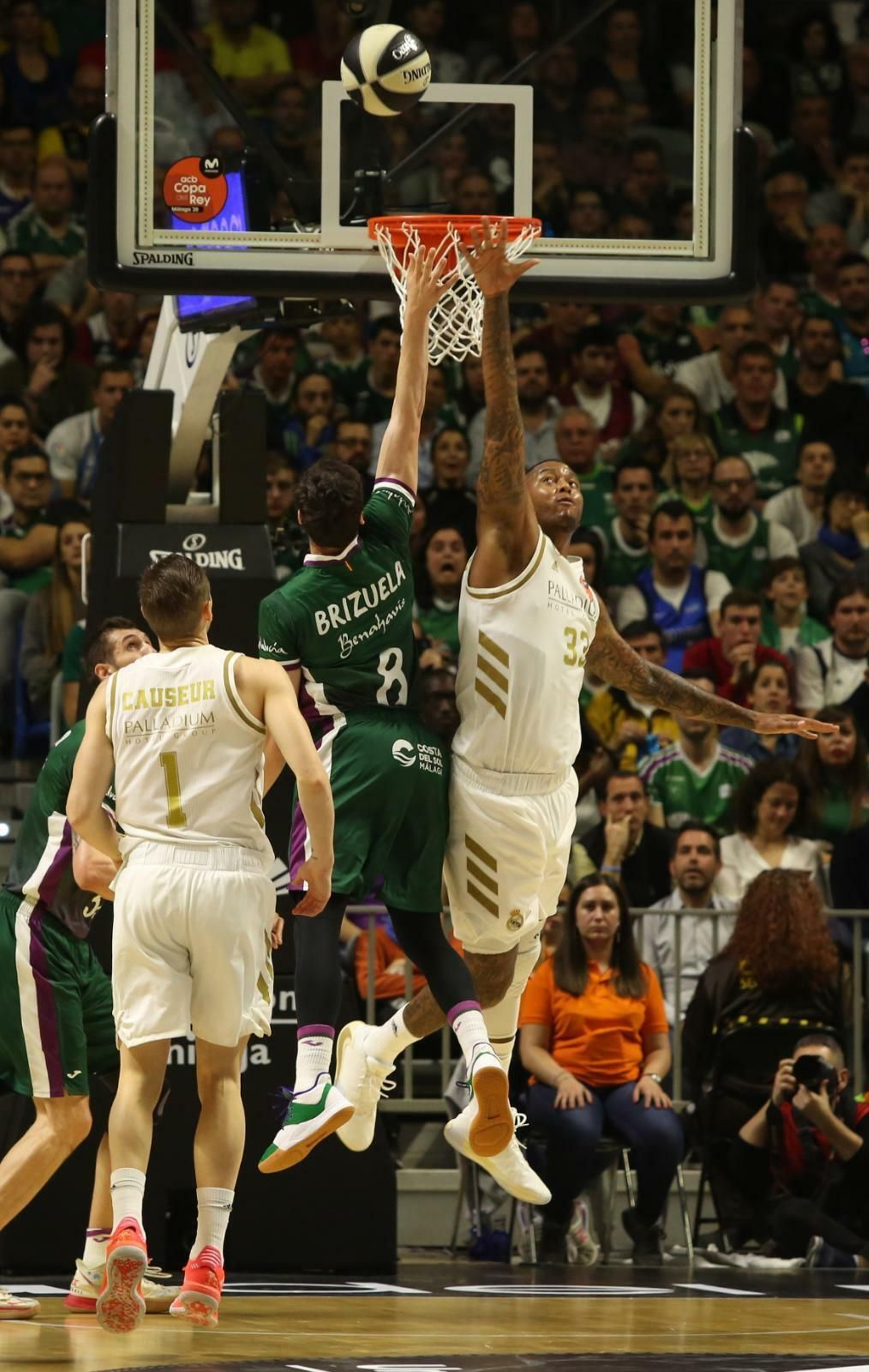 Lance de la final de Copa del Rey entre el Unicaja y el Real Madrid