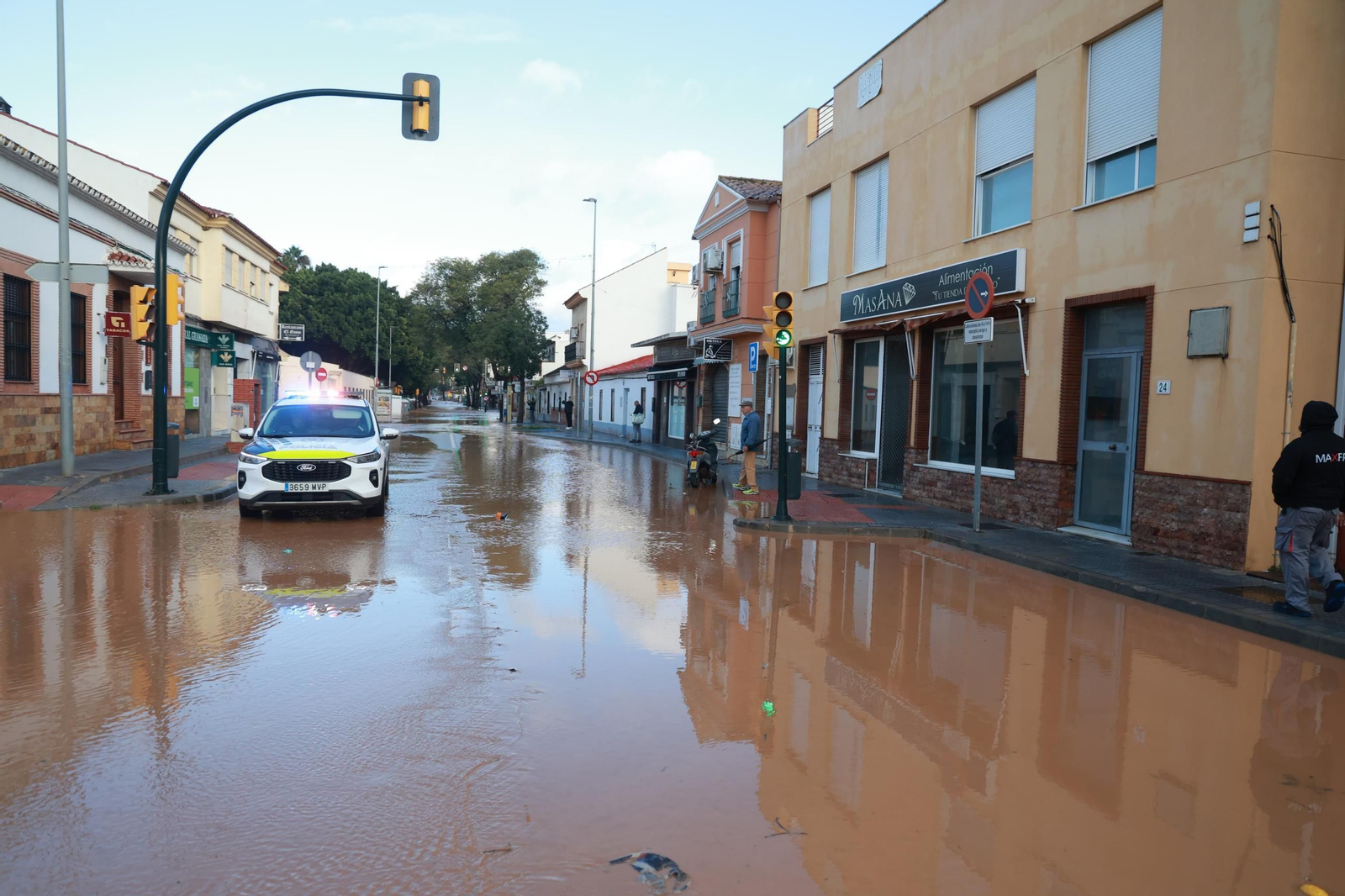 El ditrito malagueño de Campillos tras las lluvias de la borrasca 'Laurence', en imágenes
