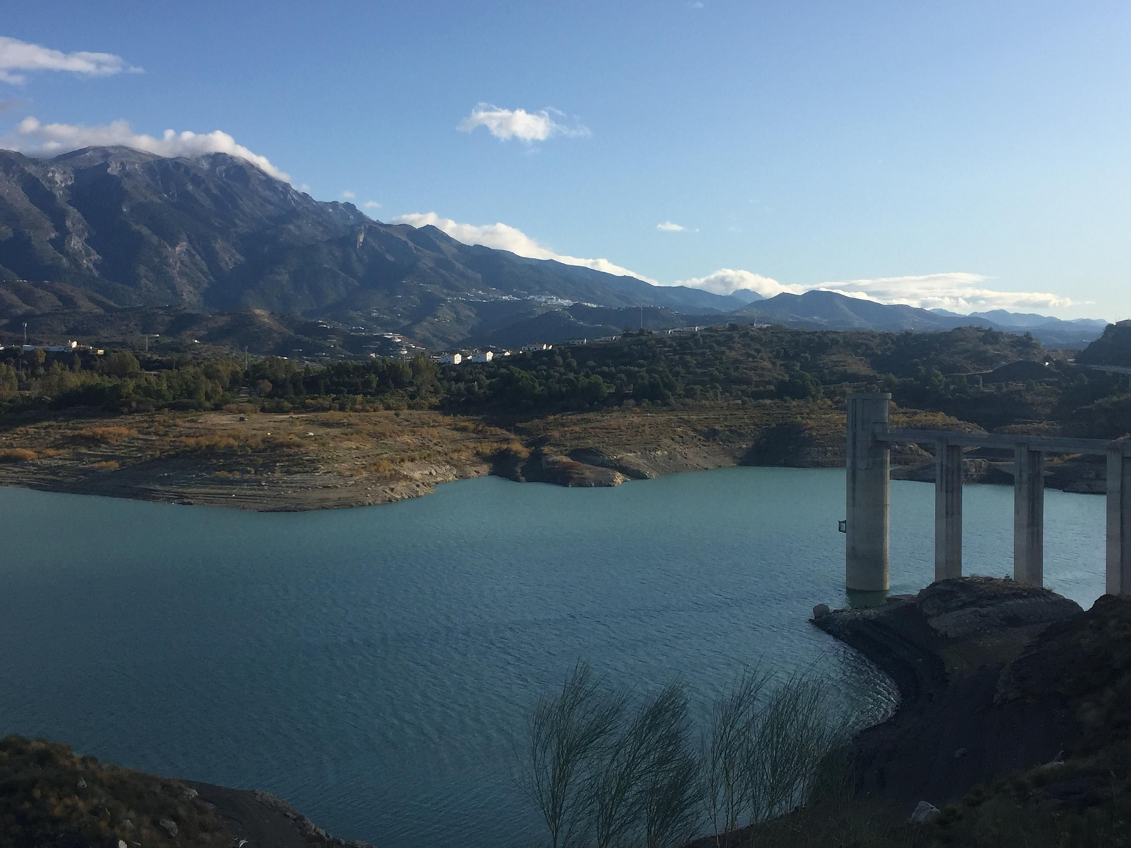 Pantano de la Viñuela el pasado mes de diciembre.