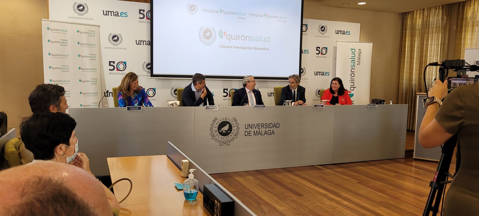 Presentación de la cátedra de investigación biomédica de la UMA y Quirónsalud.