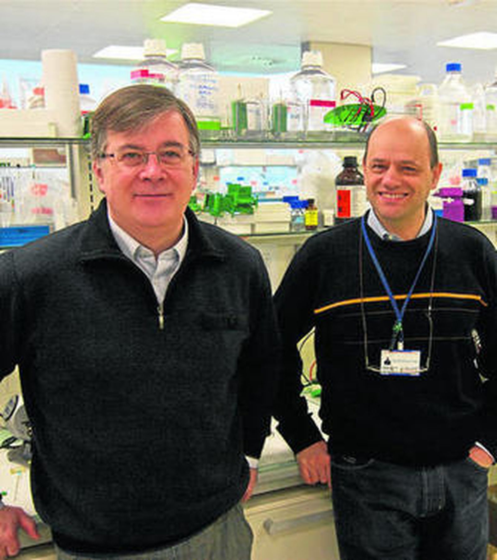 Fernando Cossio, de la UPV, y Paco Blanco de Biogune.