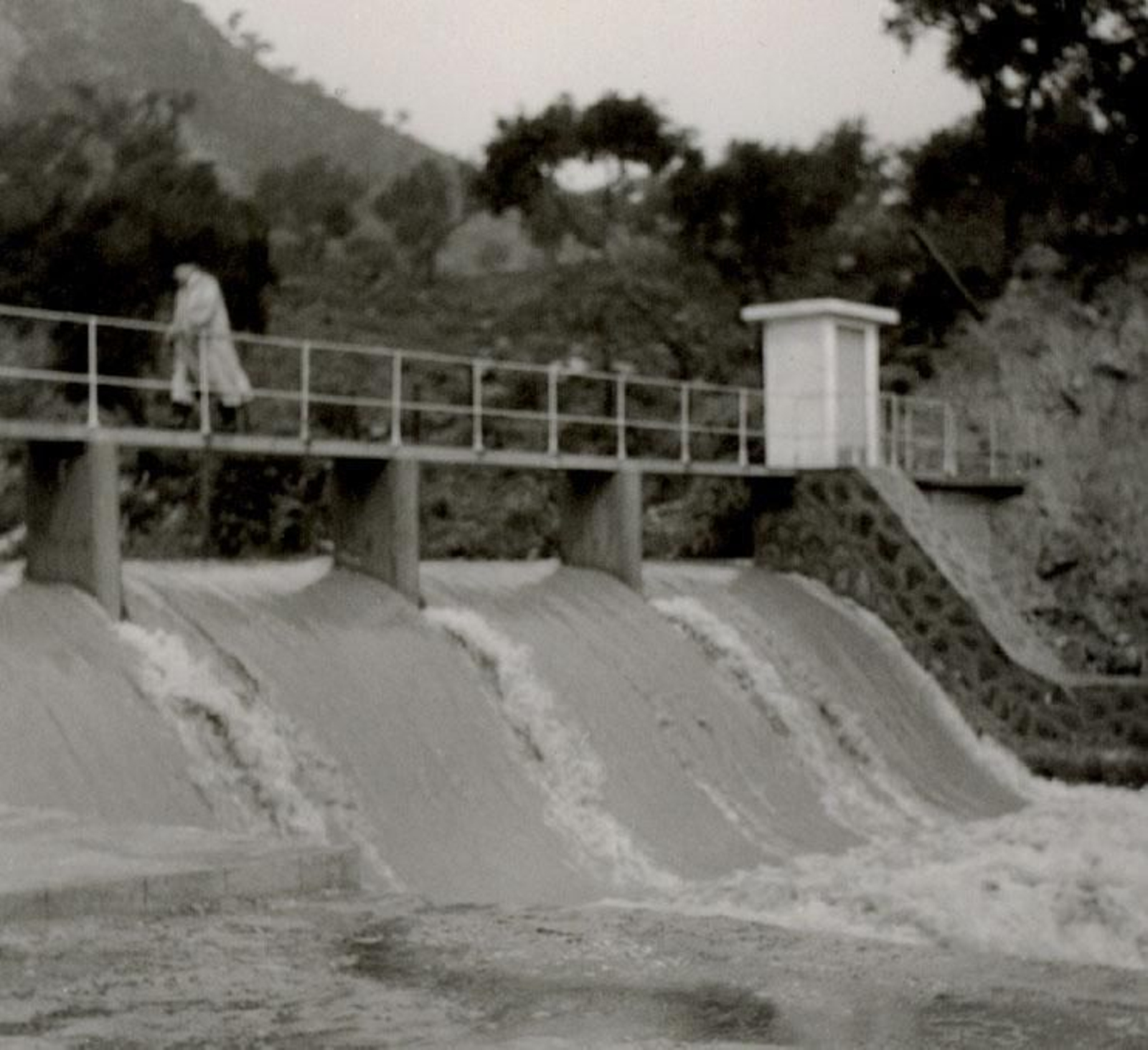 La Presa del Cobre en funcionamiento. Año 1955. La Presa del Cobre en funcionamiento. Año 1955.