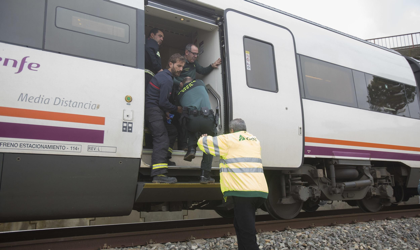 Las imágenes del descarrilamiento del tren en Arahal
