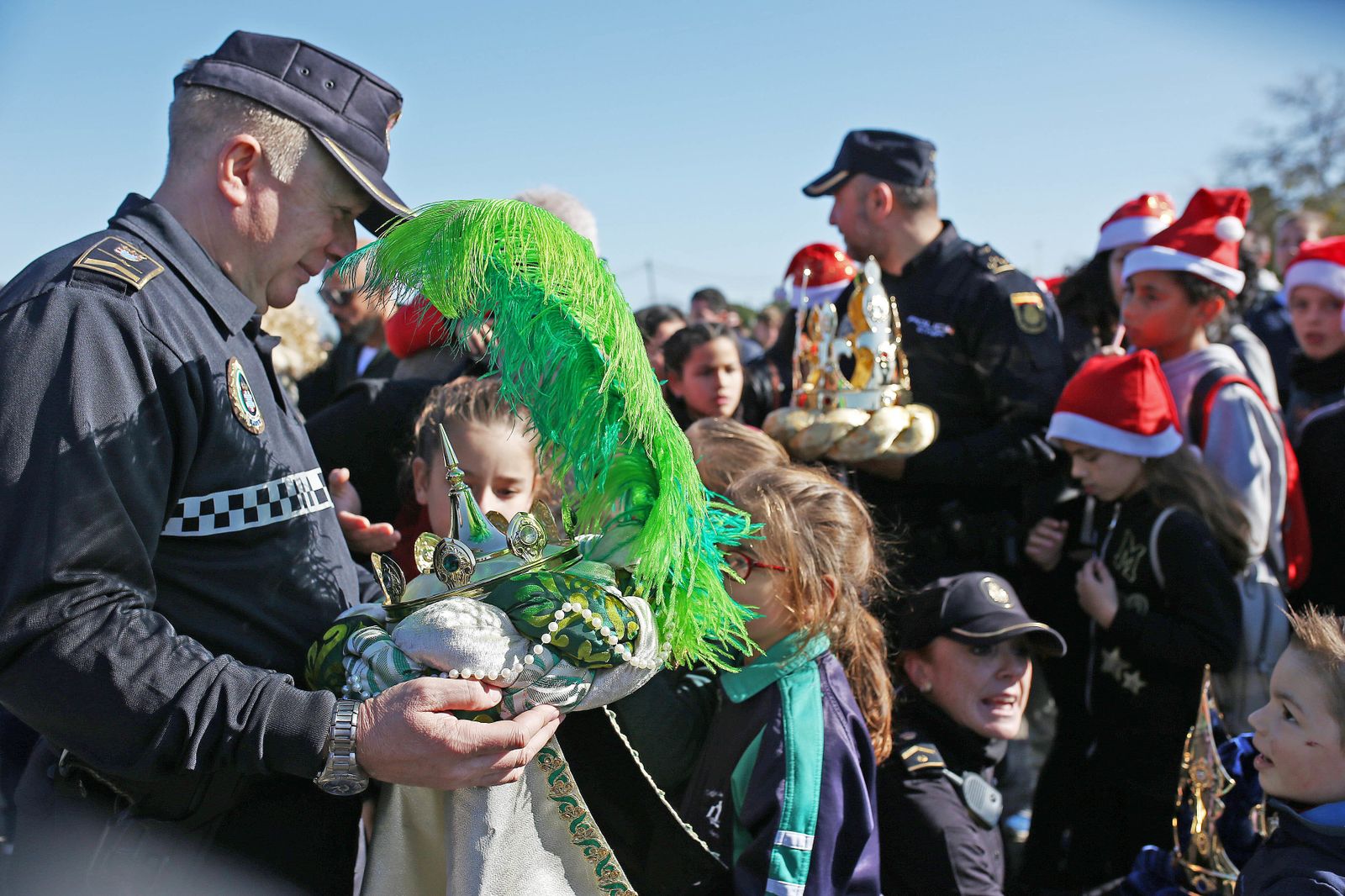 Exhibición policial por la campaña de Reyes Magos