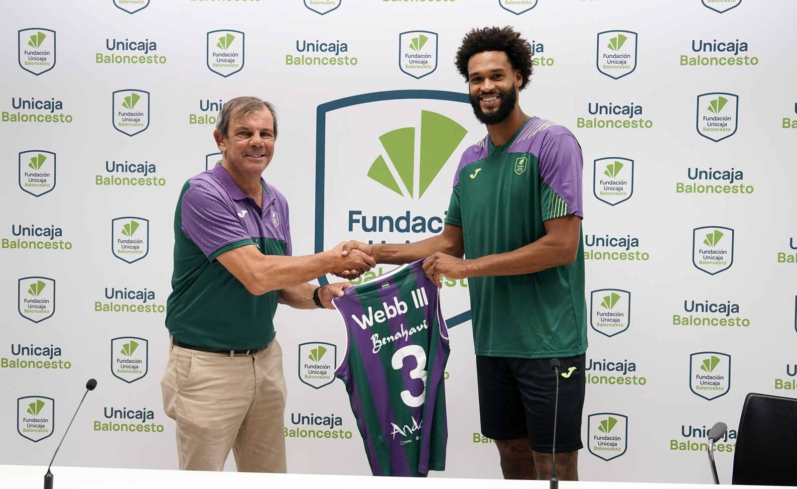 La presentación de James Webb III con el Unicaja, en imágenes