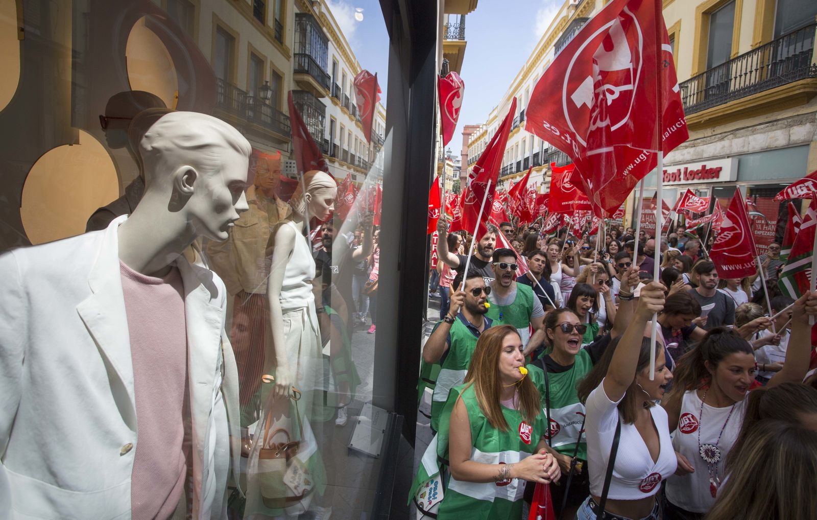 Las imágenes de la huelga del Comercio