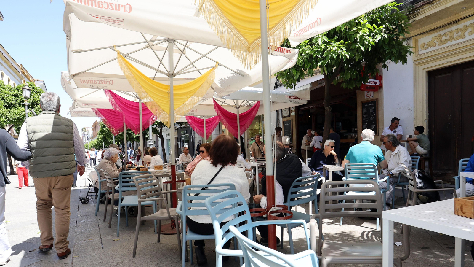 El centro de Jerez lleno este sábado