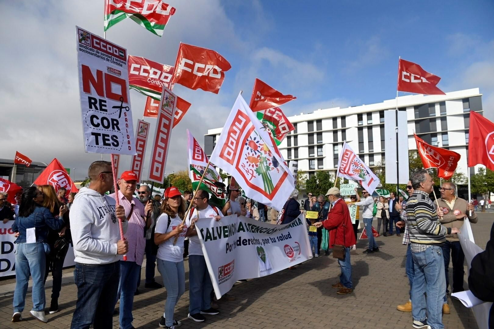 La manifestación en defensa de la sanidad pública en Córdoba, en imágenes