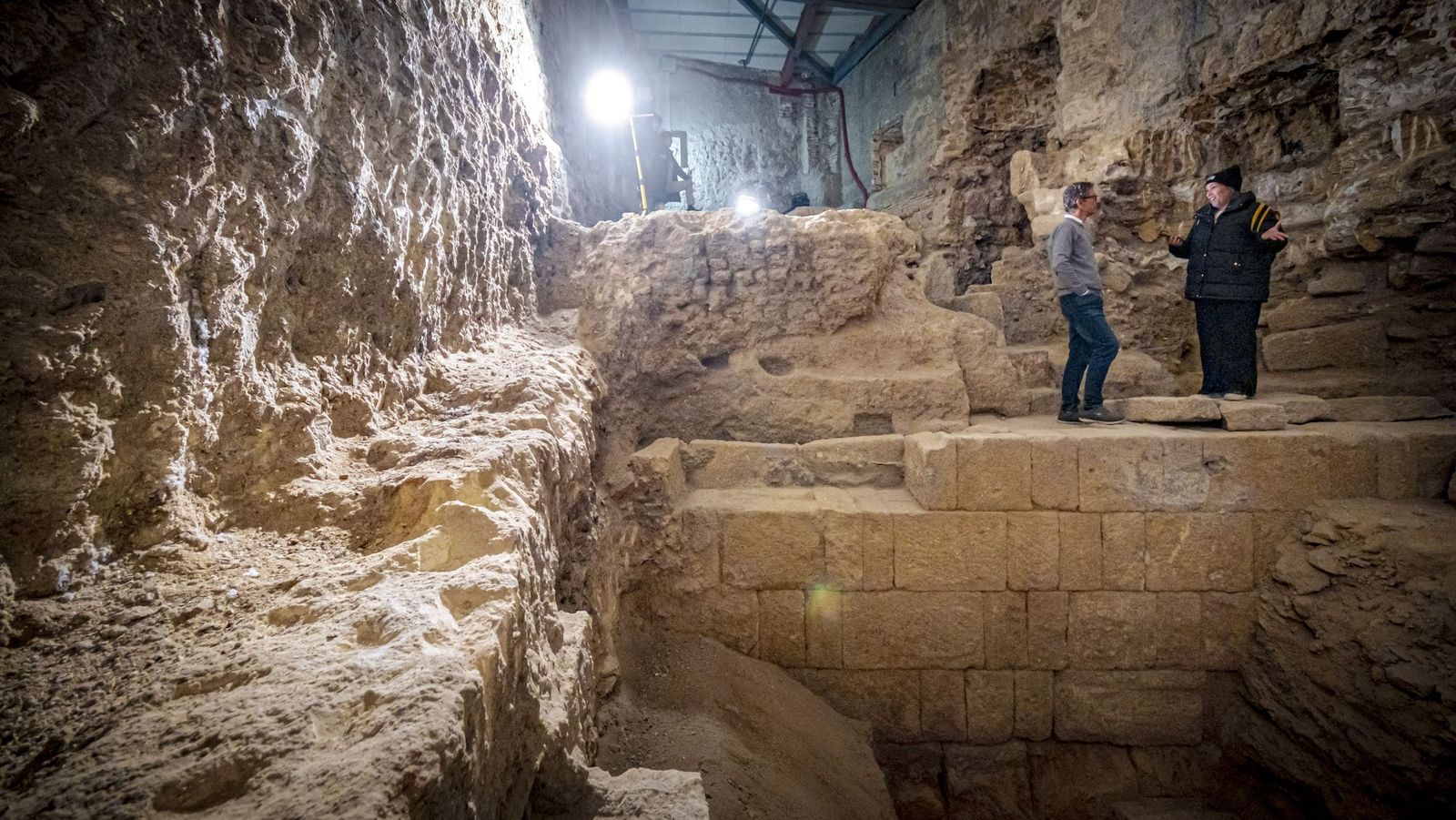 Zona donde se han localizado nuevos restos del Teatro Romano de Cádiz.