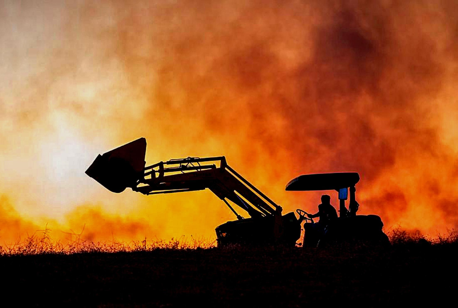 Imágenes del incendio en Almonaster La Real