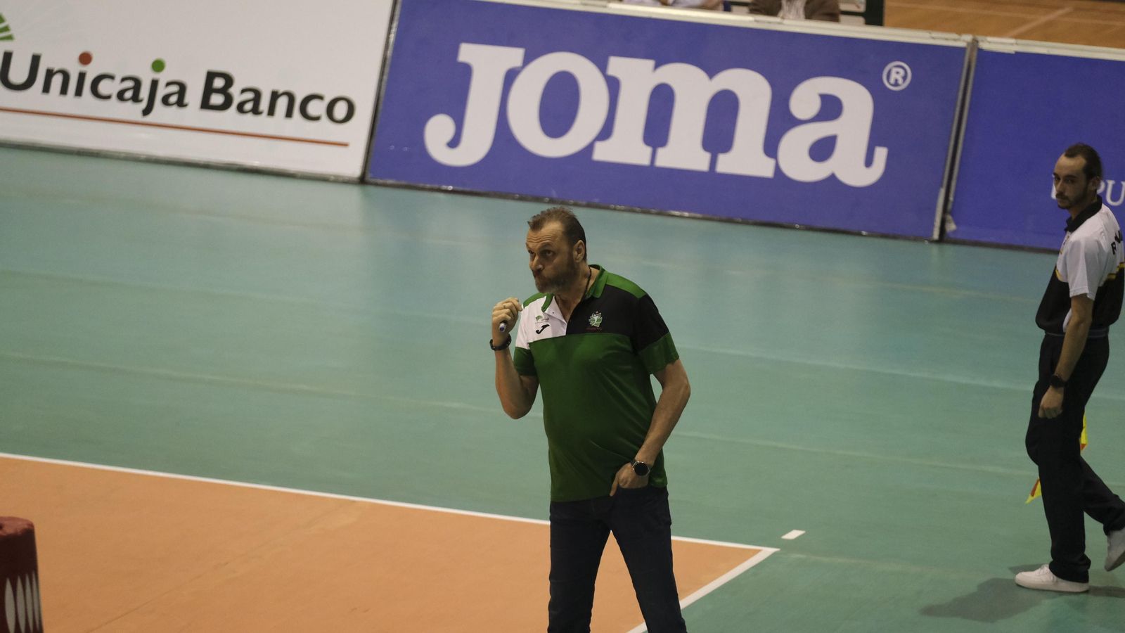 Charly Carreño durante un partido de esta temporada en el Moisés Ruiz.