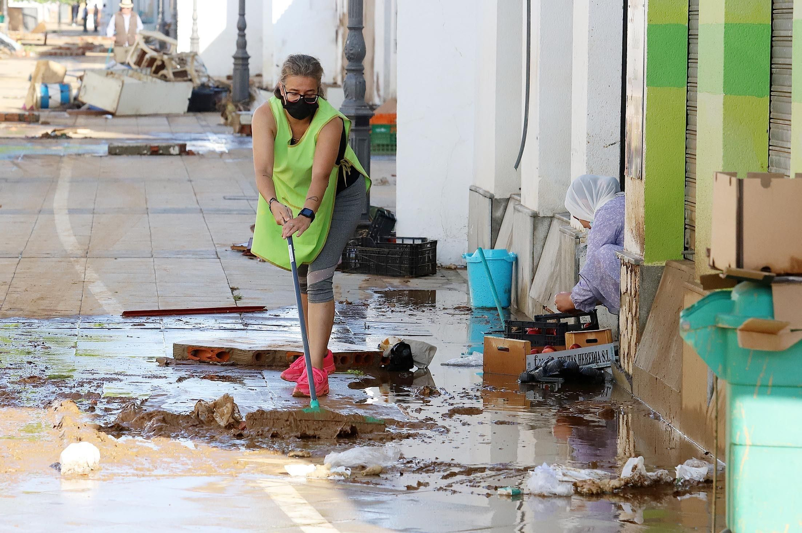 Imágenes de los destrozos provocados por el temporal en Lepe