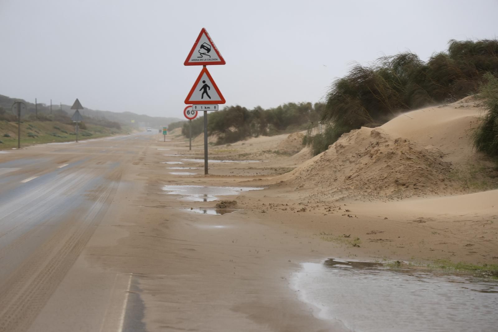 Fotografías de El Portil y El Rincón, donde los vecinos han sido desalojados por la borrasca Leonardo