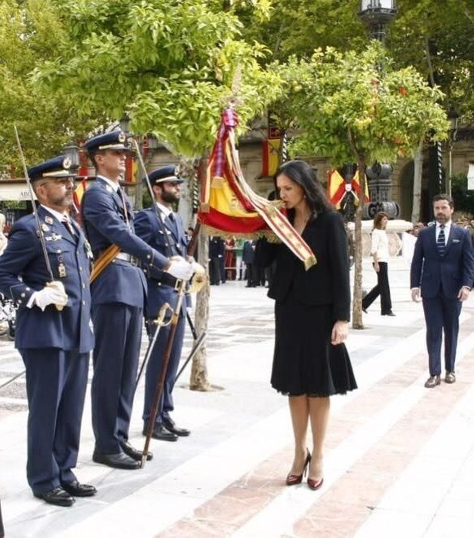 Estrella Caballero en la jura organizada en 2014 en la Plaza Nueva.
