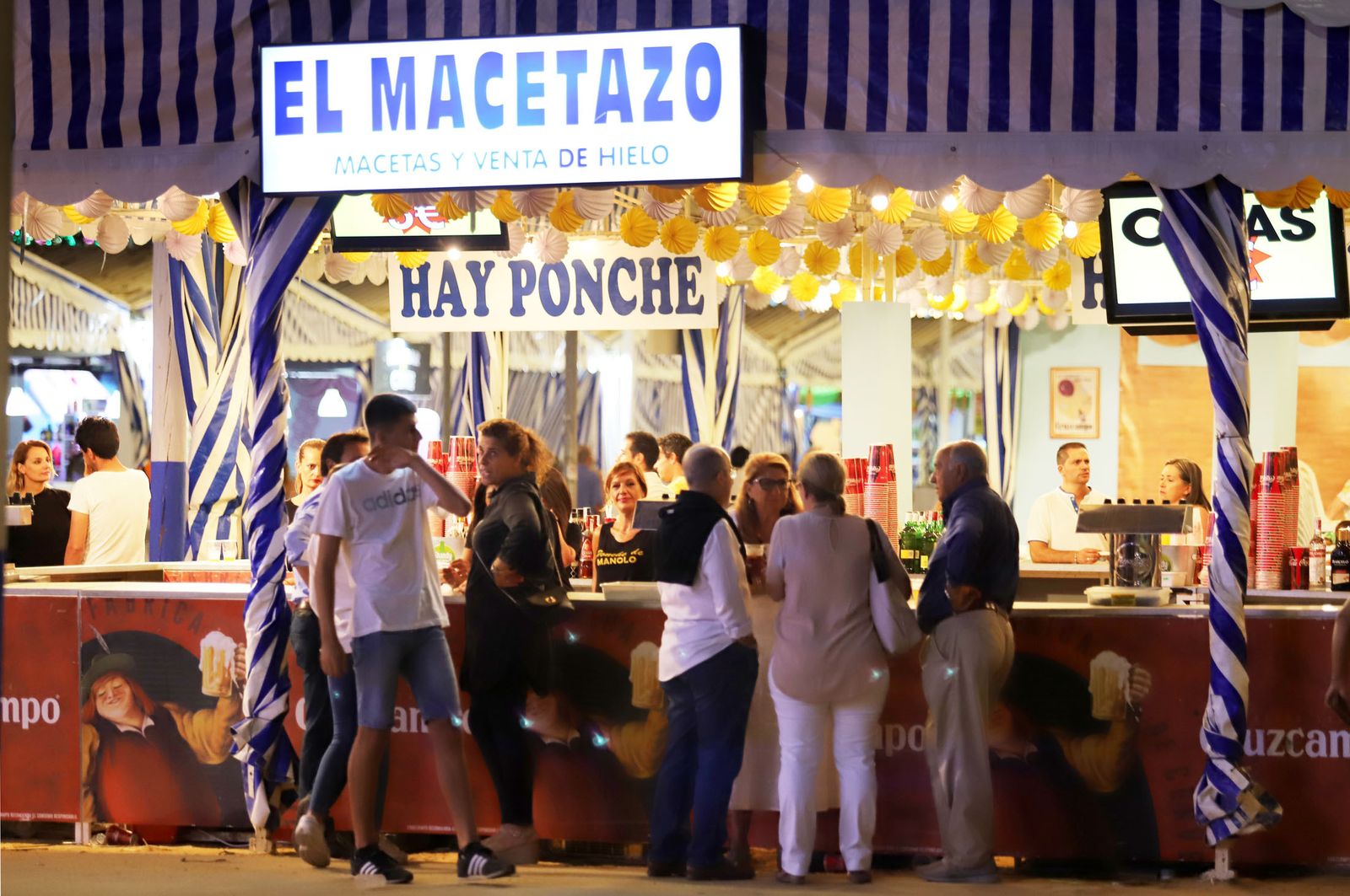 Una de las casetas de las Colombinas celebradas en 2019.