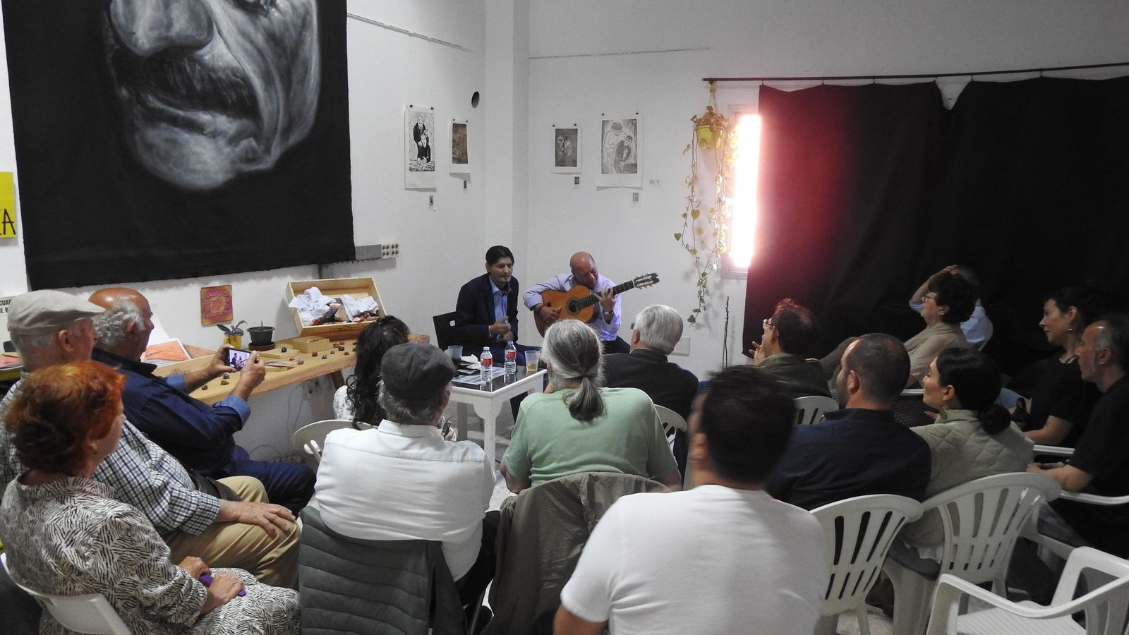 Uno de los encuentros con Antonio Agujetas, en la Yerbabuena.