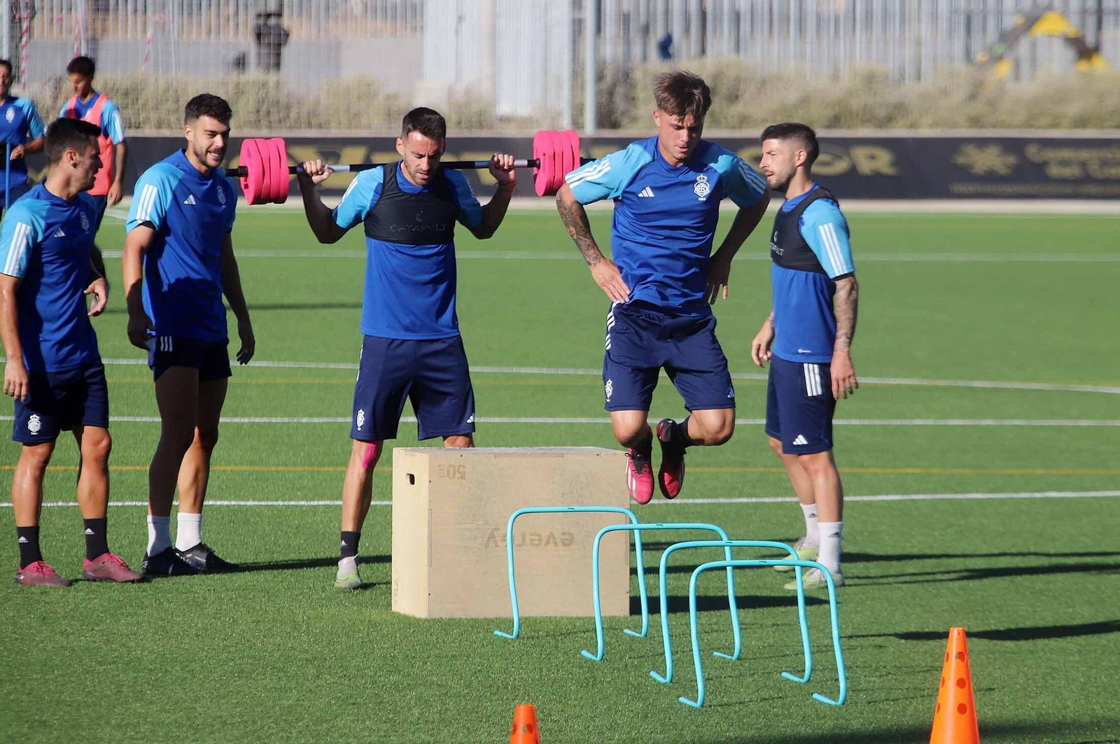 Imágenes del entrenamiento del Recre