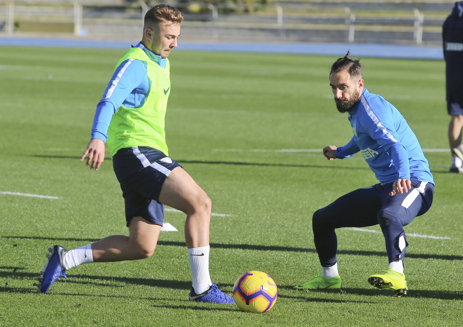 El primer entrenamiento del Málaga en 2019