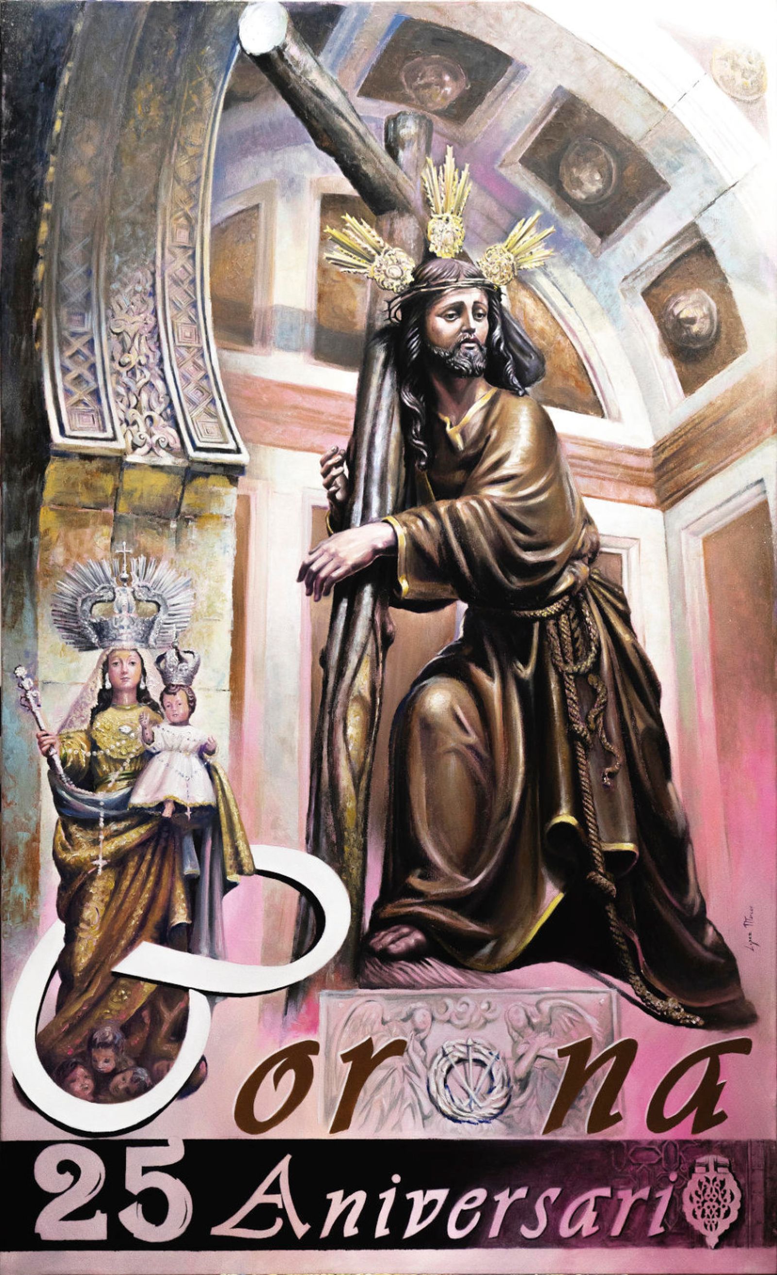 Cartel que anuncia las bodas de plata de la corporación