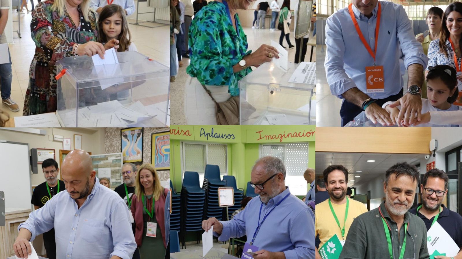 Algunos de los candidatos que han votado a lo largo de esta mañana.