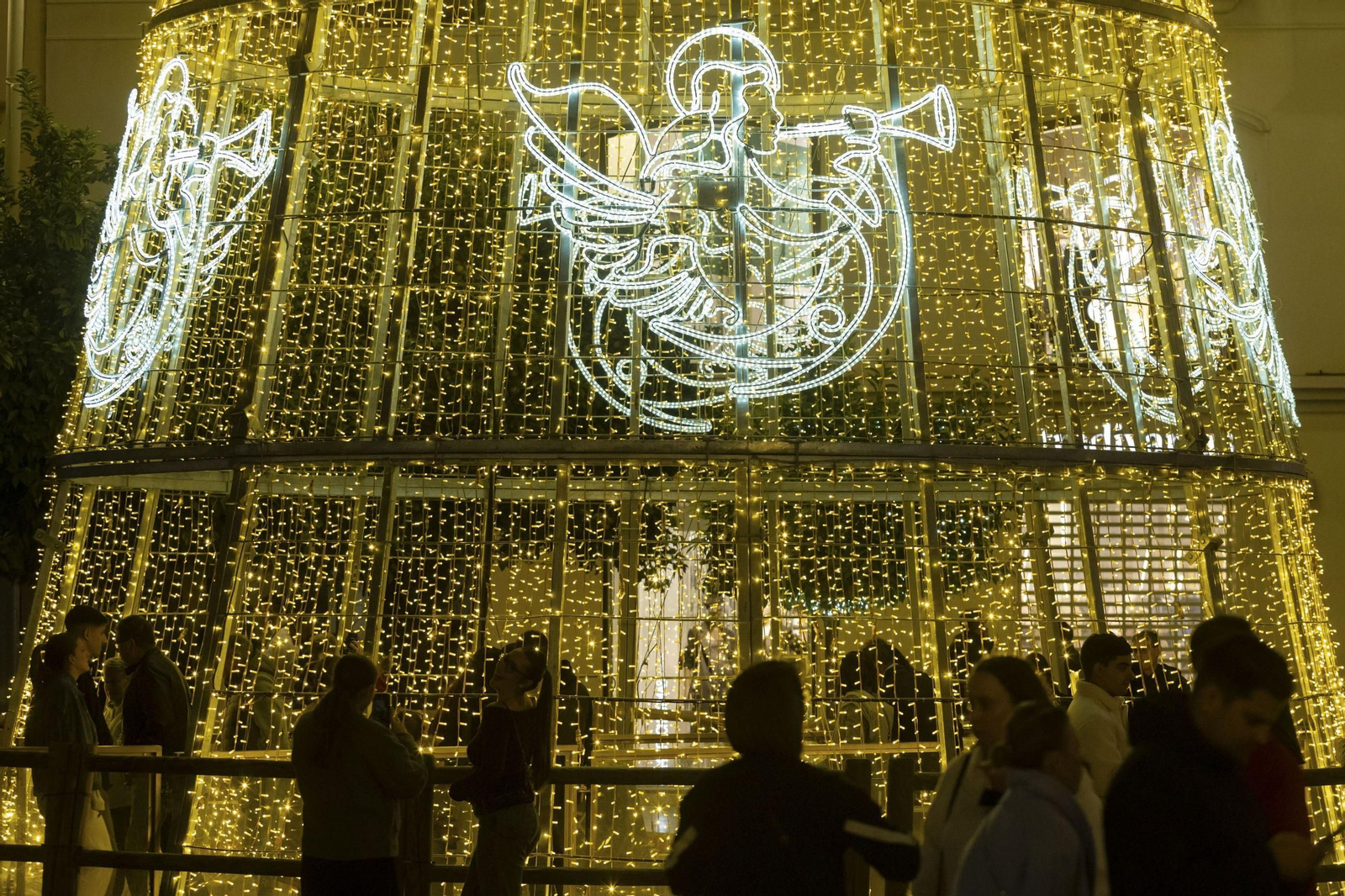 Detalles del decorado navideño de Málaga.