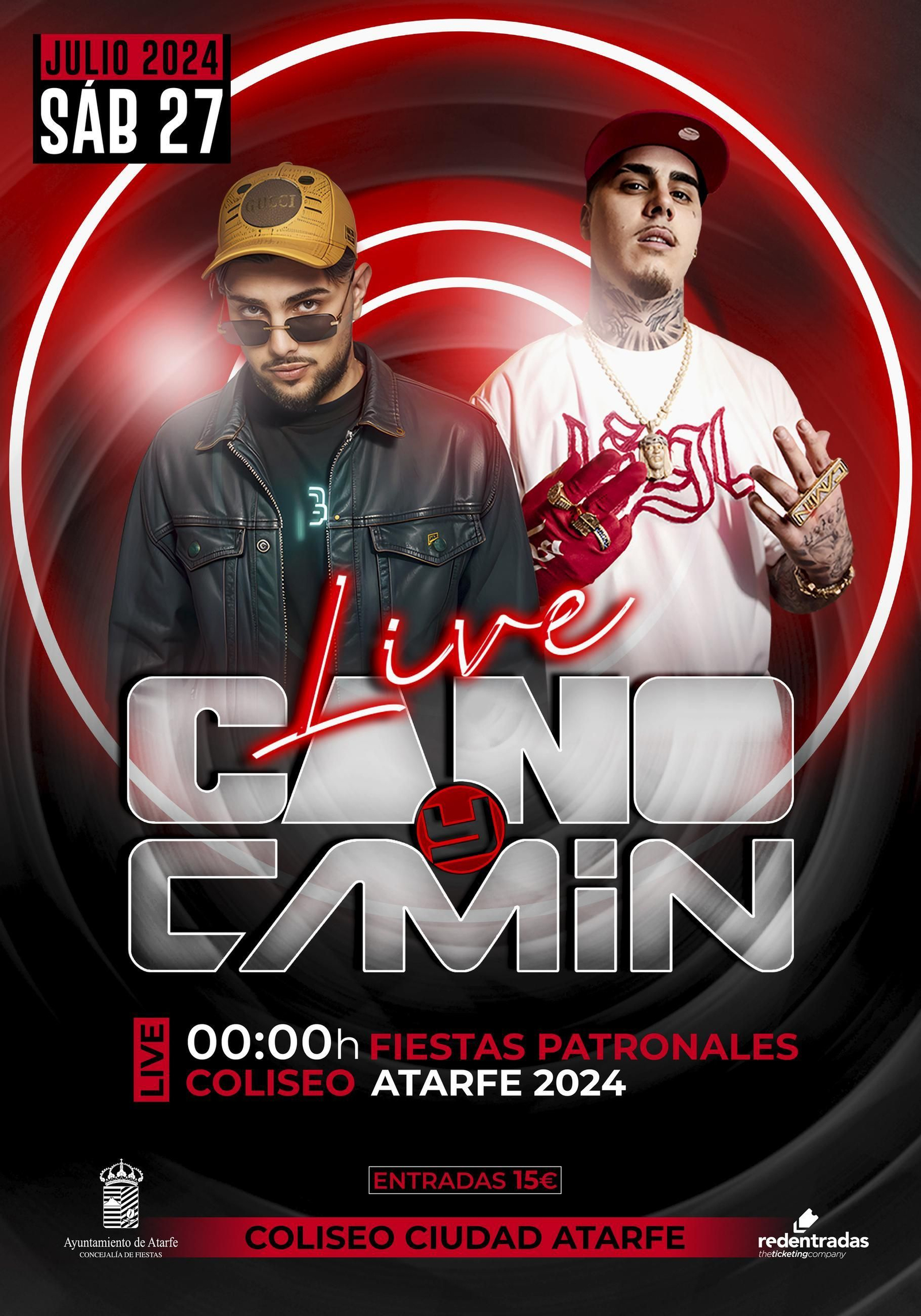 Cano y Camin cerrarán la noche del sábado con su inigualable estilo musical.