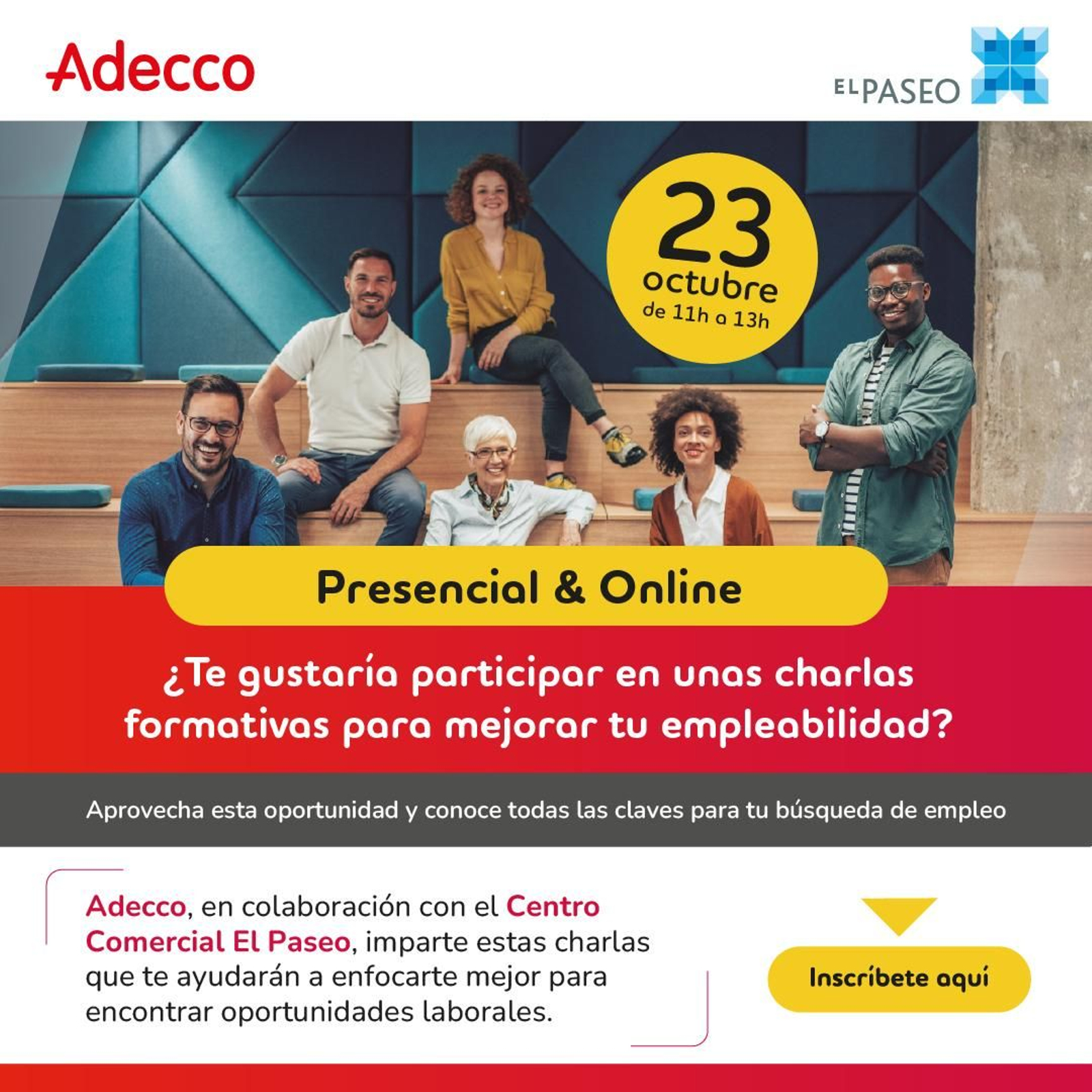 La actividad tendrá lugar el próximo 23 de octubre. La actividad tendrá lugar el próximo 23 de octubre.