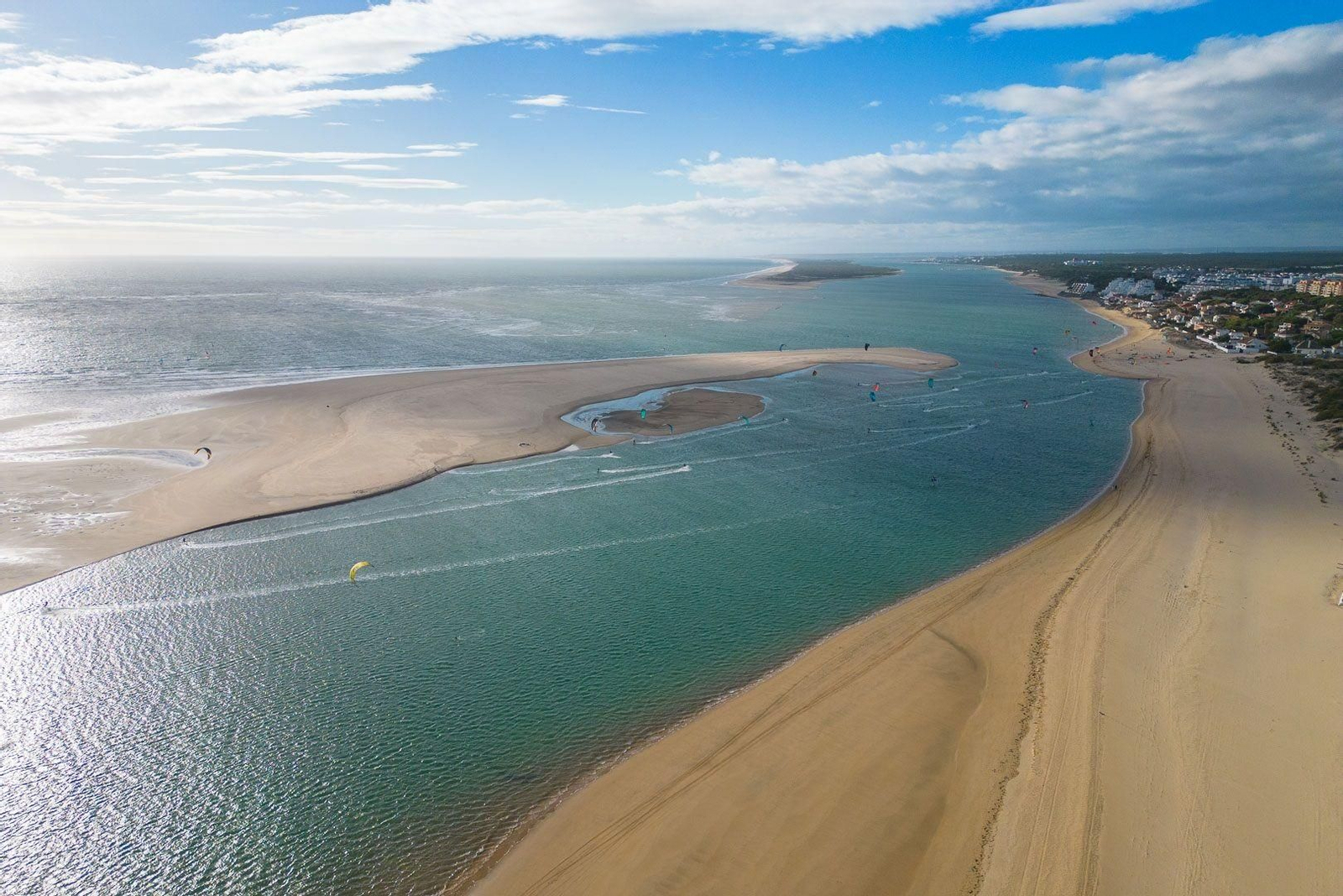 Imagen aérea de la playa de El Portil