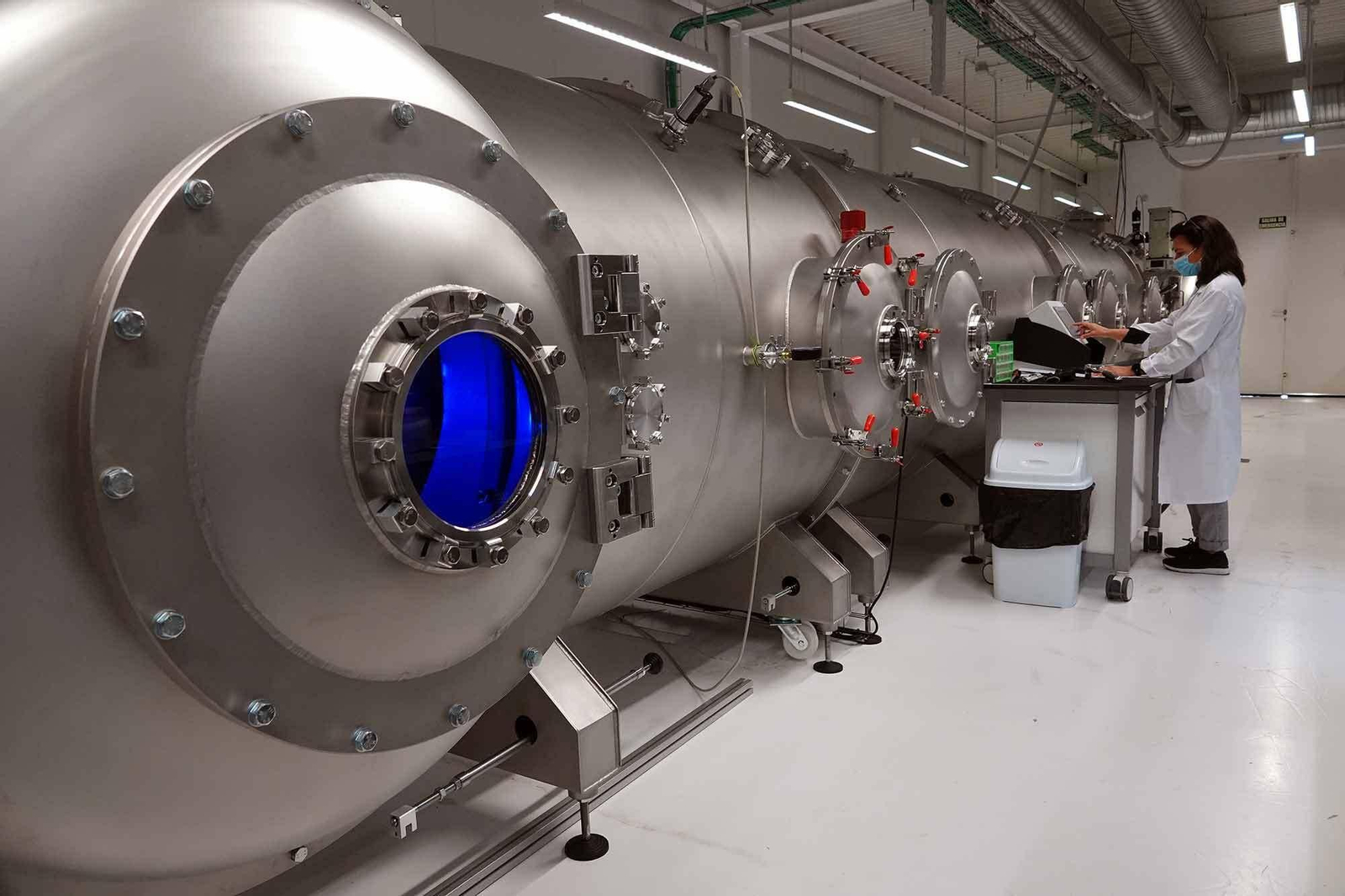 Cámara de simulación de la atmósfera marciana.