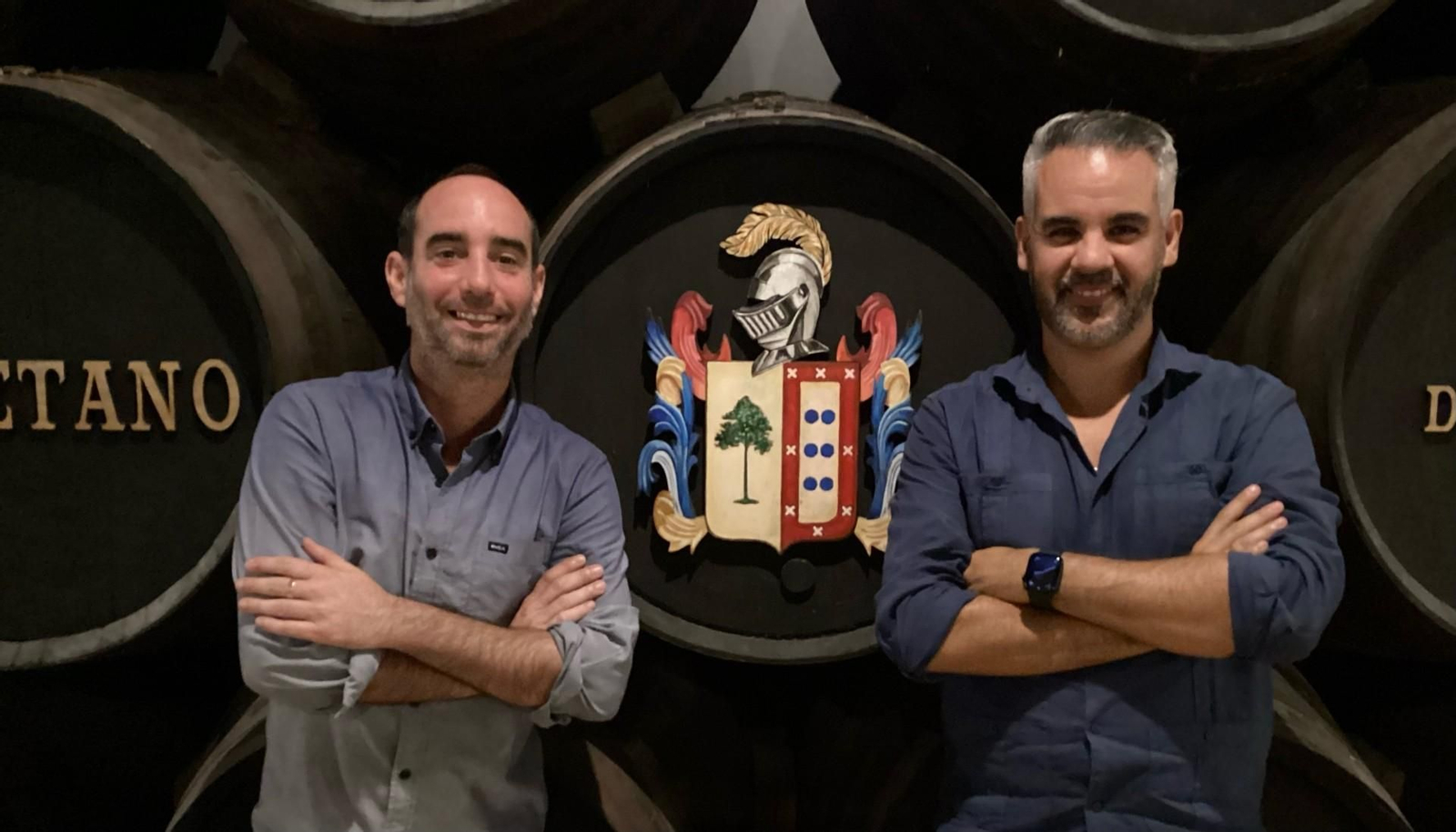 Yago Yerga Vadillo y David Puerto Roman, en bodegas Cayetano del Pino.