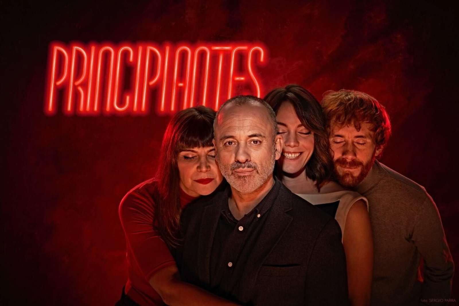 Cartel de la obra ‘Principiantes’, con Javier Gutiérrez y Mónica Regueiro