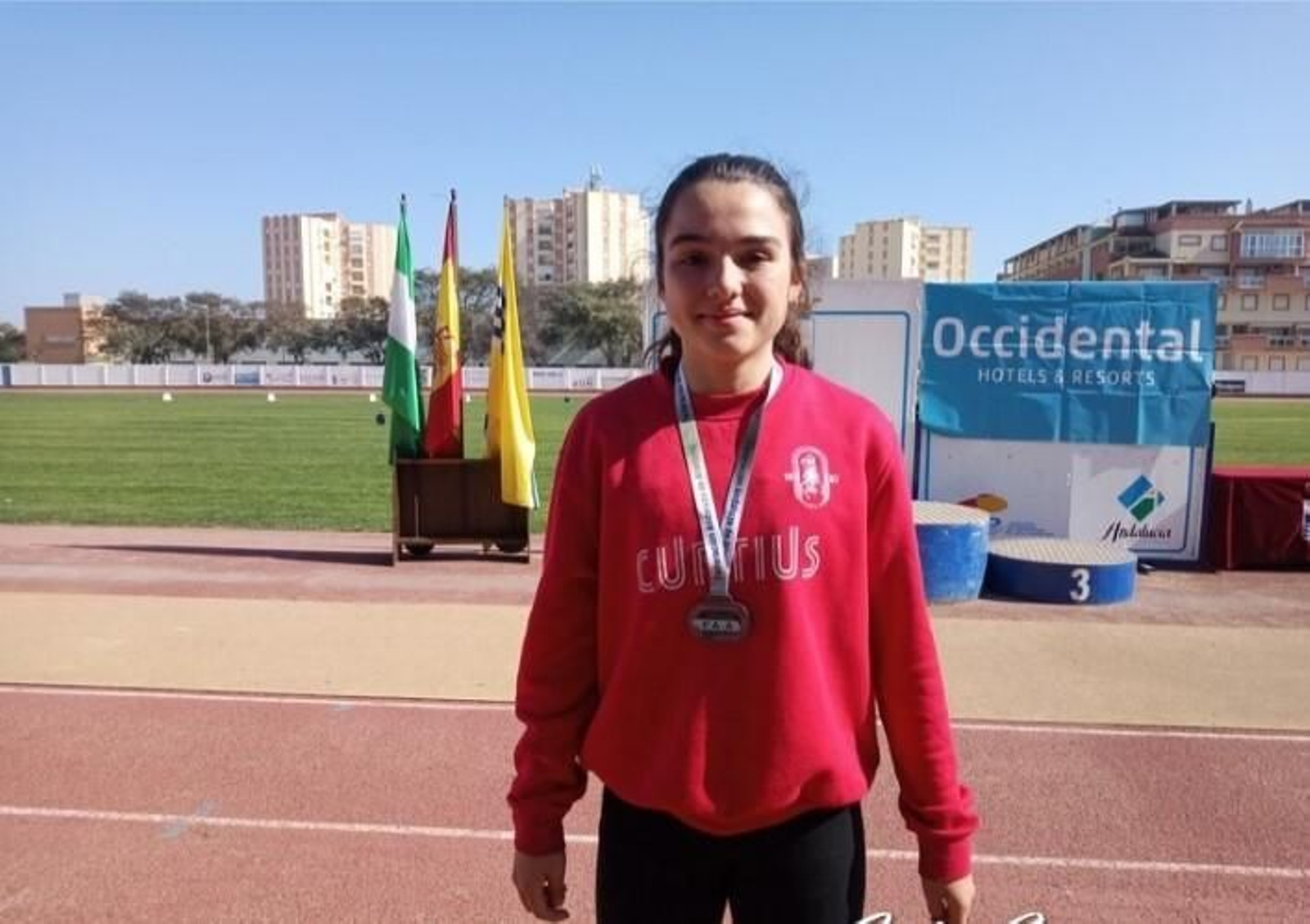 Andrea Barroso se proclamó campeona sub18 en jabalina. Andrea Barroso se proclamó campeona sub18 en jabalina.