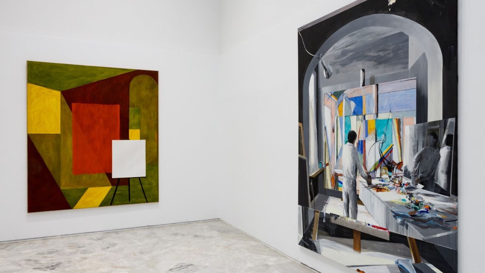 Pinturas de Manolo Quejido y Alfonso Albacete.