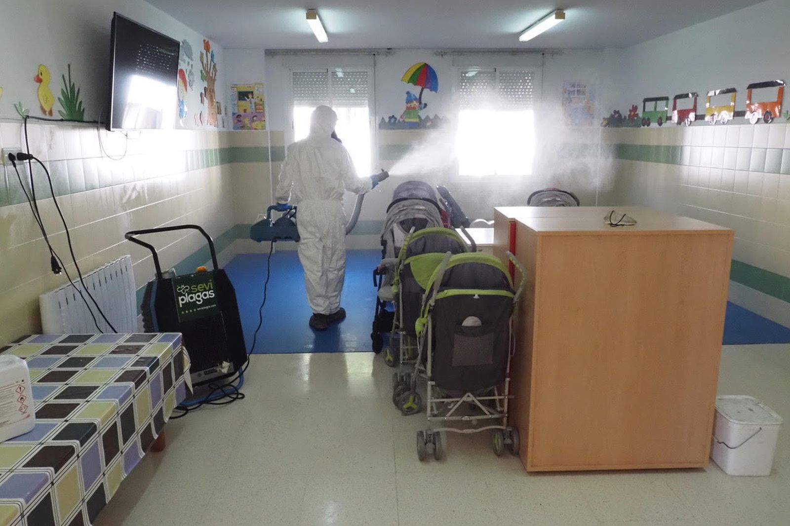 Desinfección de las aulas