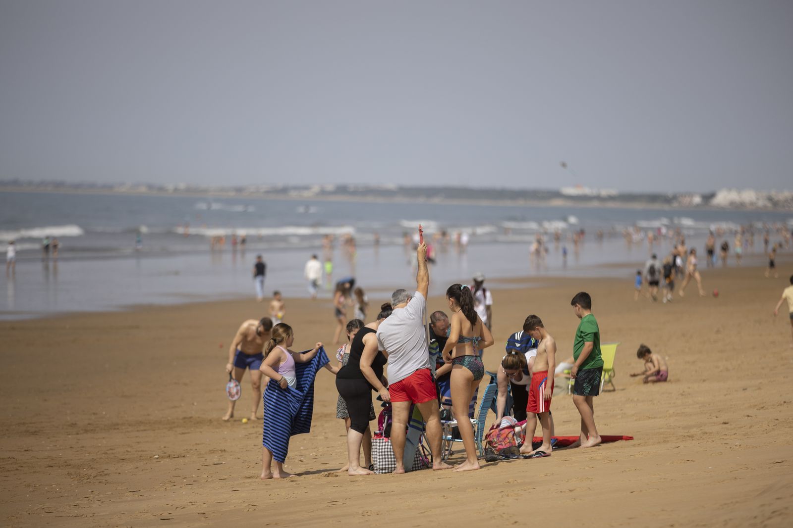 Imágenes del ambiente en las playas en este sábado 8 de abril