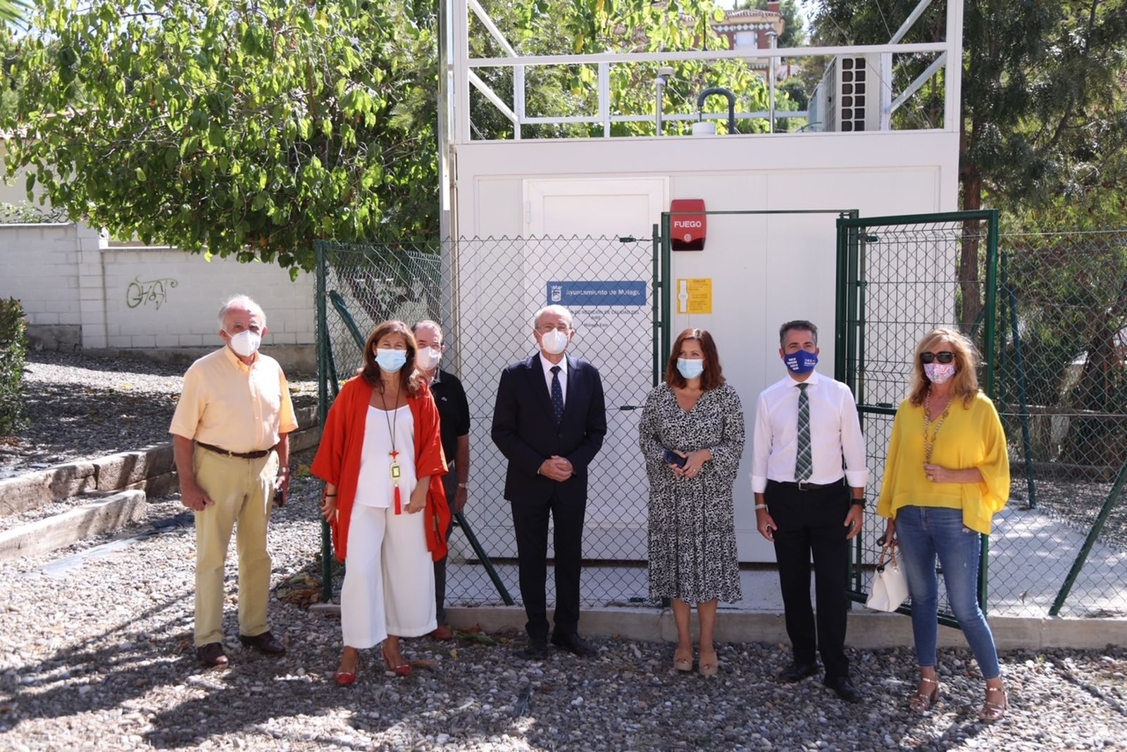 De la Torre durante su visita a las instalaciones de la Estación Municipal de la Calidad del Aire.