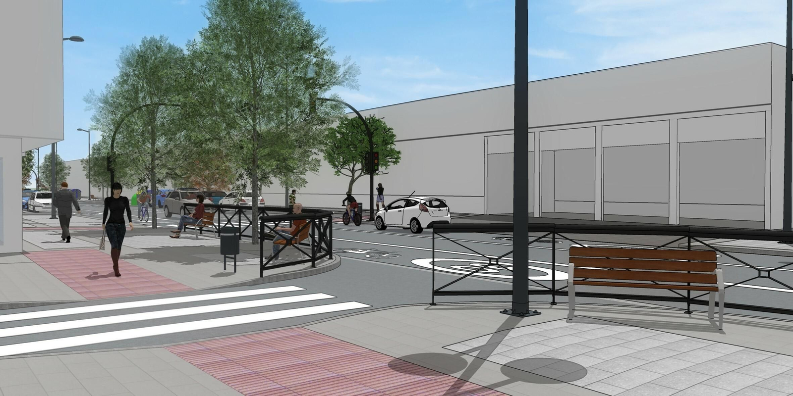 Así quedará el cruce de la Avenida de Italia con Palencia, frente a los muelles de Merca 80