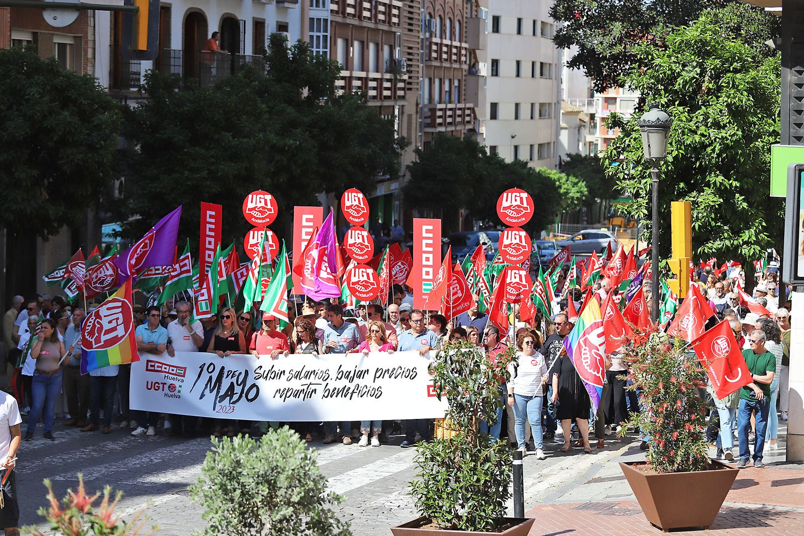 Imágenes de la Manifestación por el Día del Trabajador 2023 en Huelva
