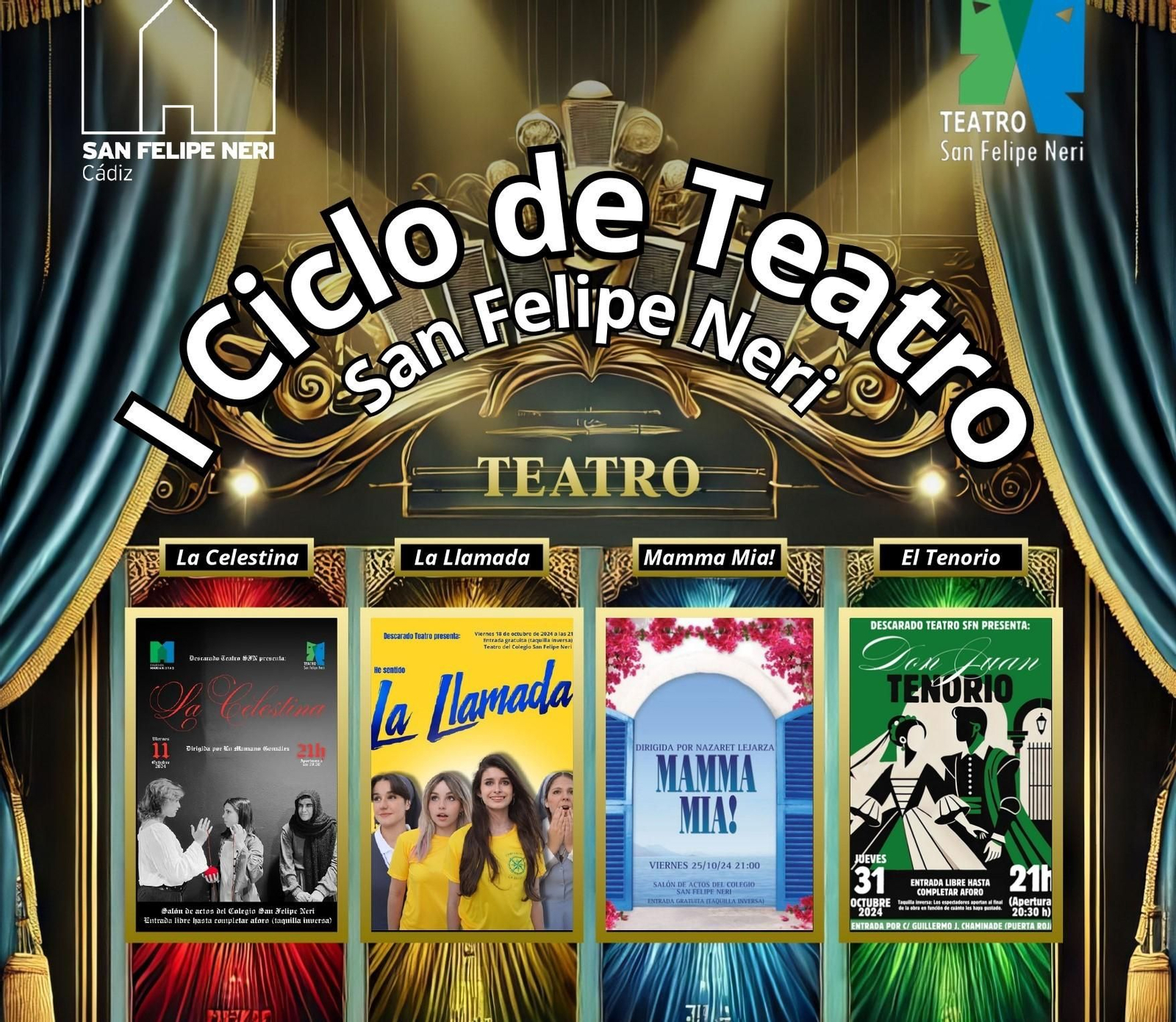 Catelera del Ciclo de Teatro San Felipe Neri. Catelera del Ciclo de Teatro San Felipe Neri.