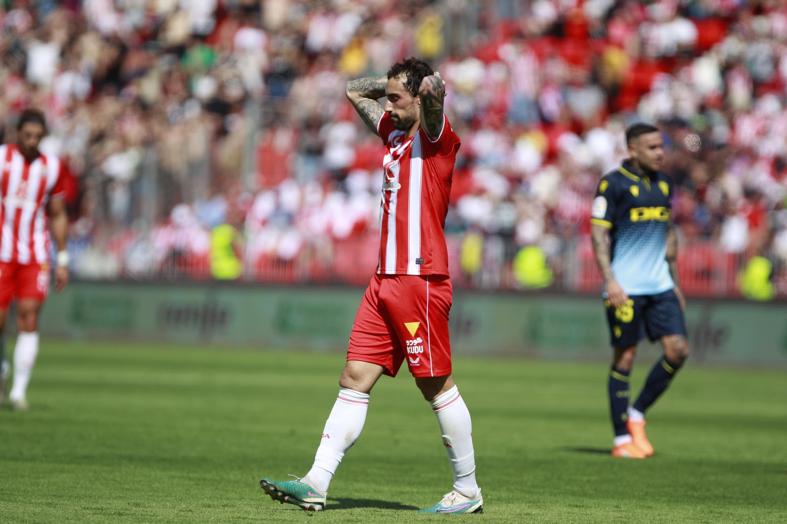 Imágenes del partido de la Liga Santander U.D. Almería-Cádiz C.F.