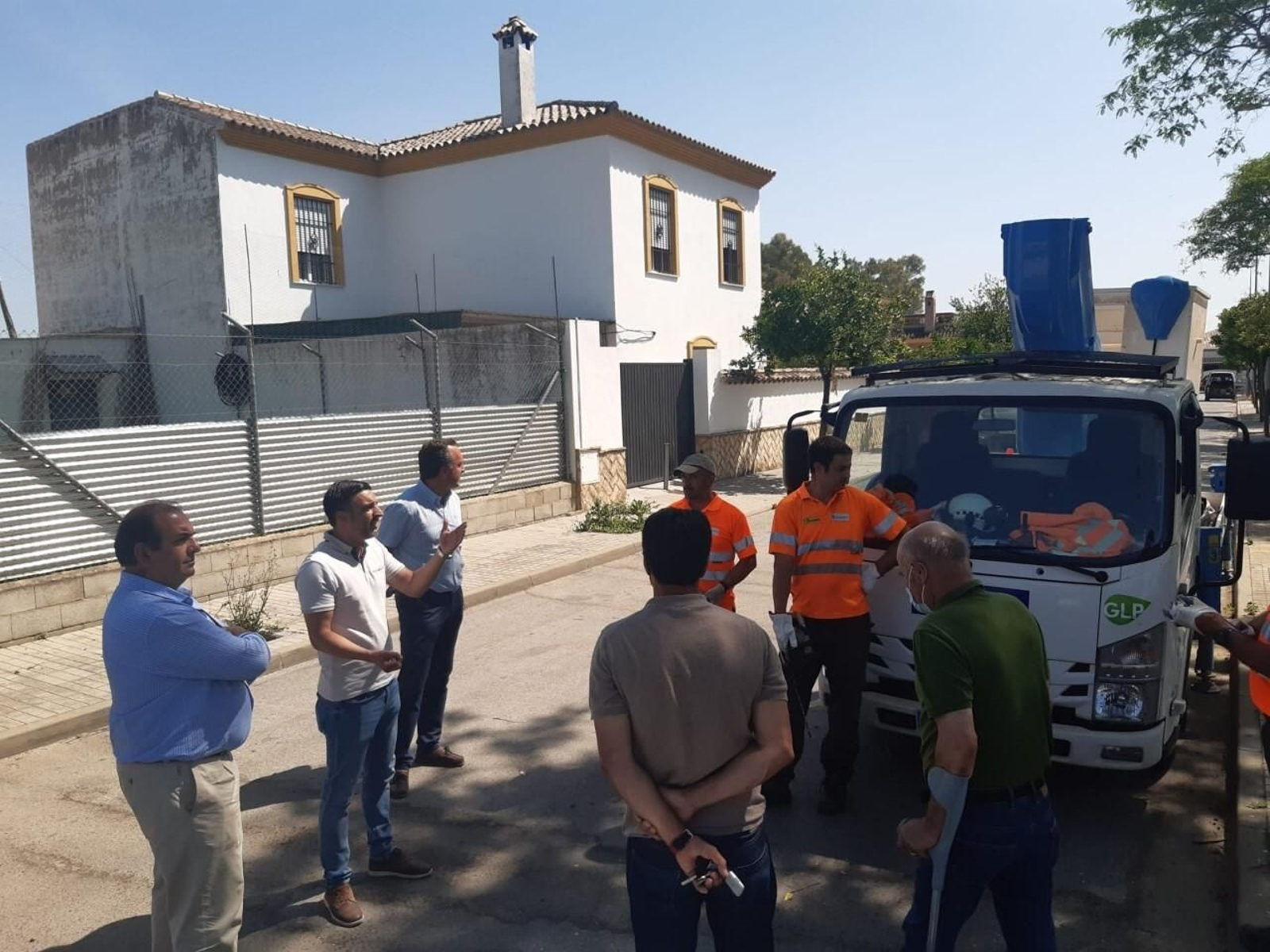 José Antonio Díaz, en su visita a la Unión de San José.