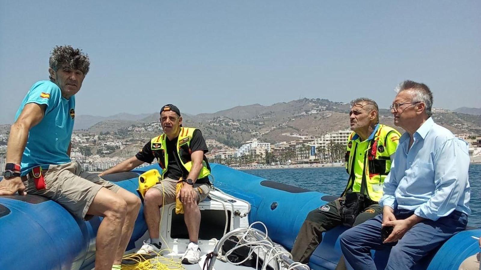 Durante una de las búsquedas en el mar