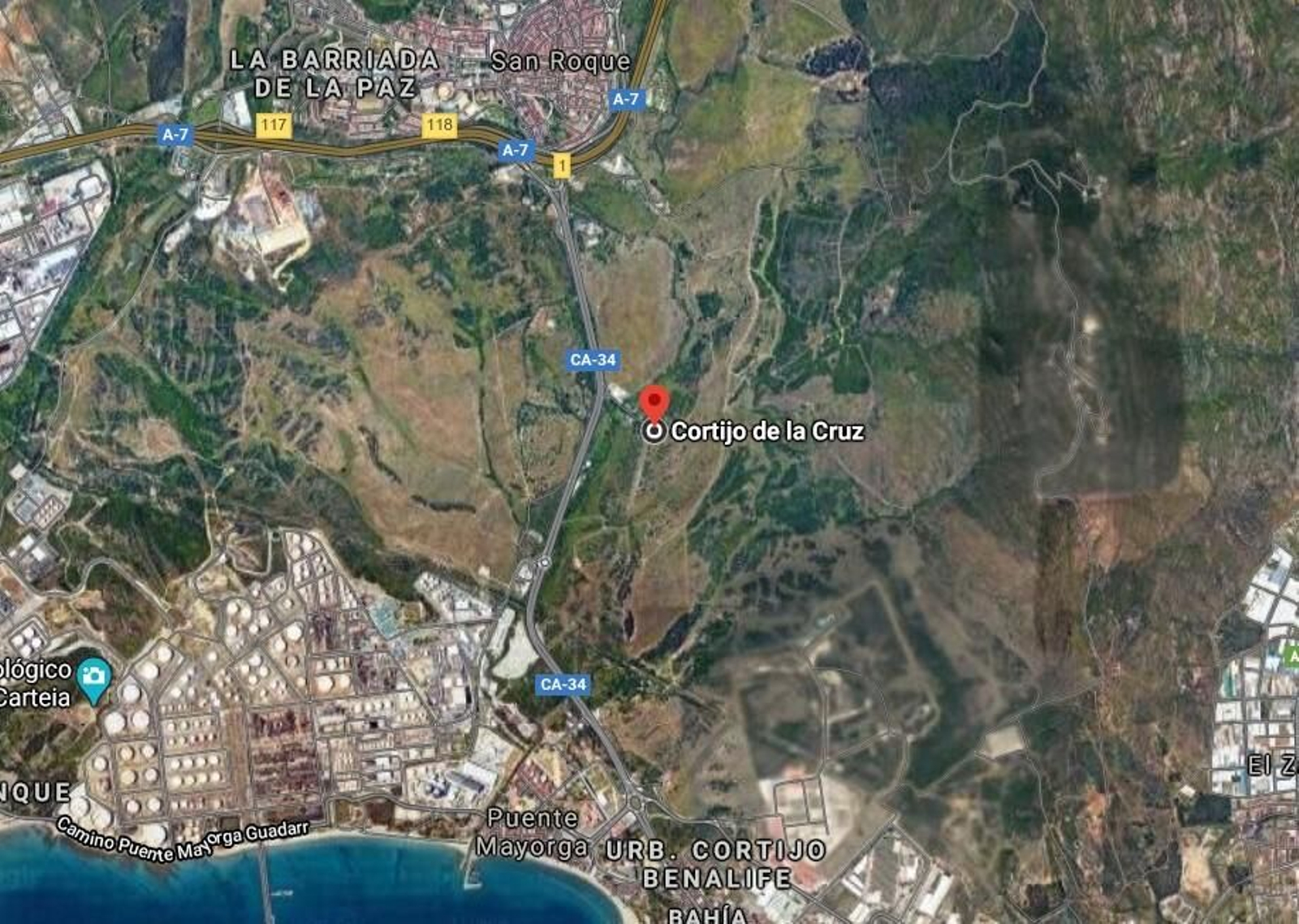 La zona en la que fue encontrado el anciano.