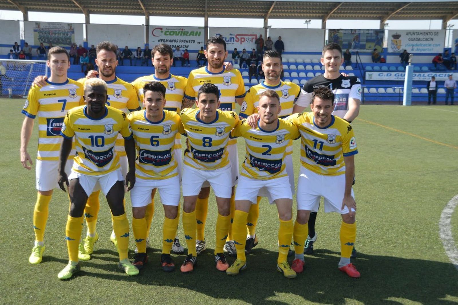 El once titular del Coria la semana pasada en Guadalcacín