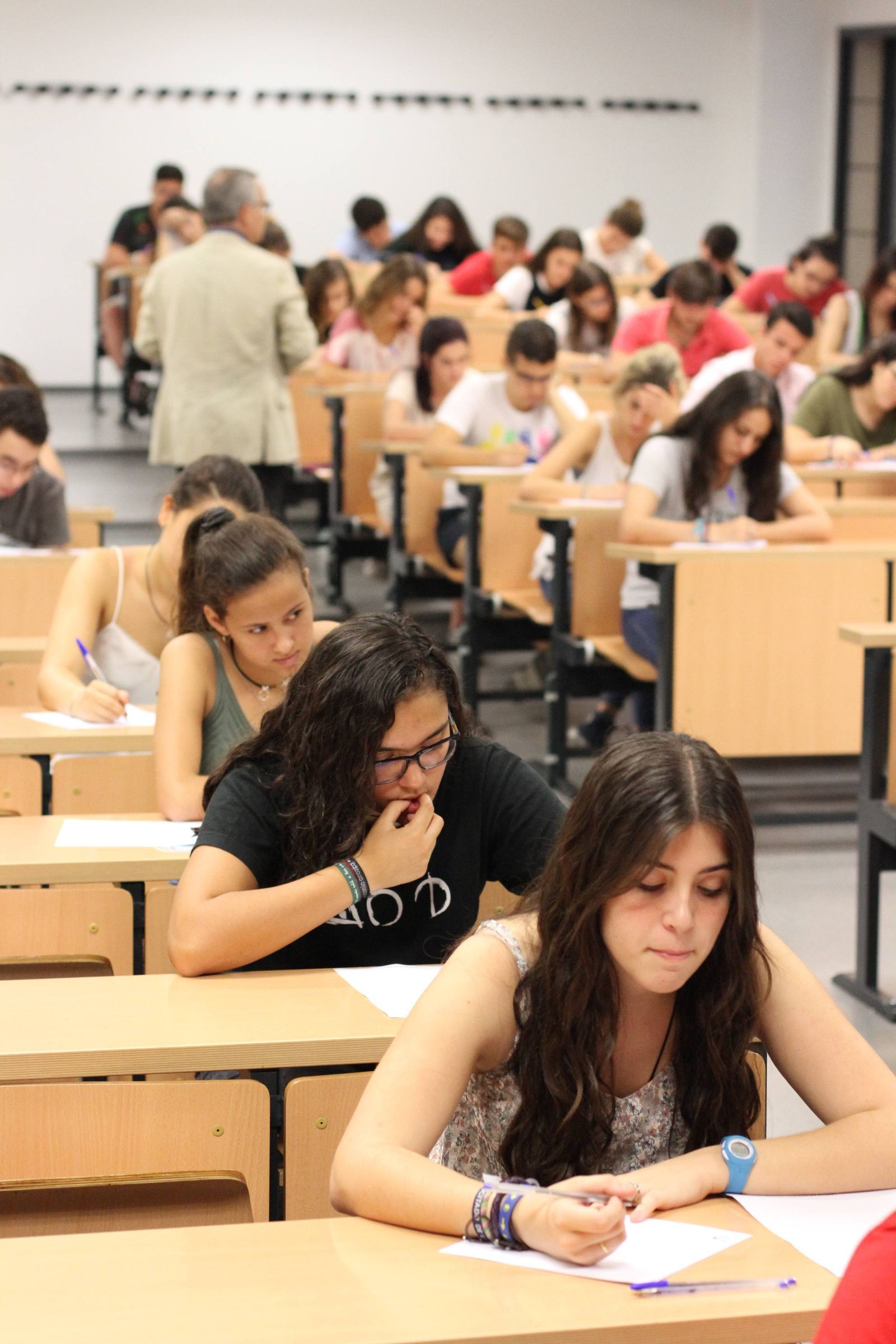Estudiantes durante la prueba de Selectividad el pasado mes.