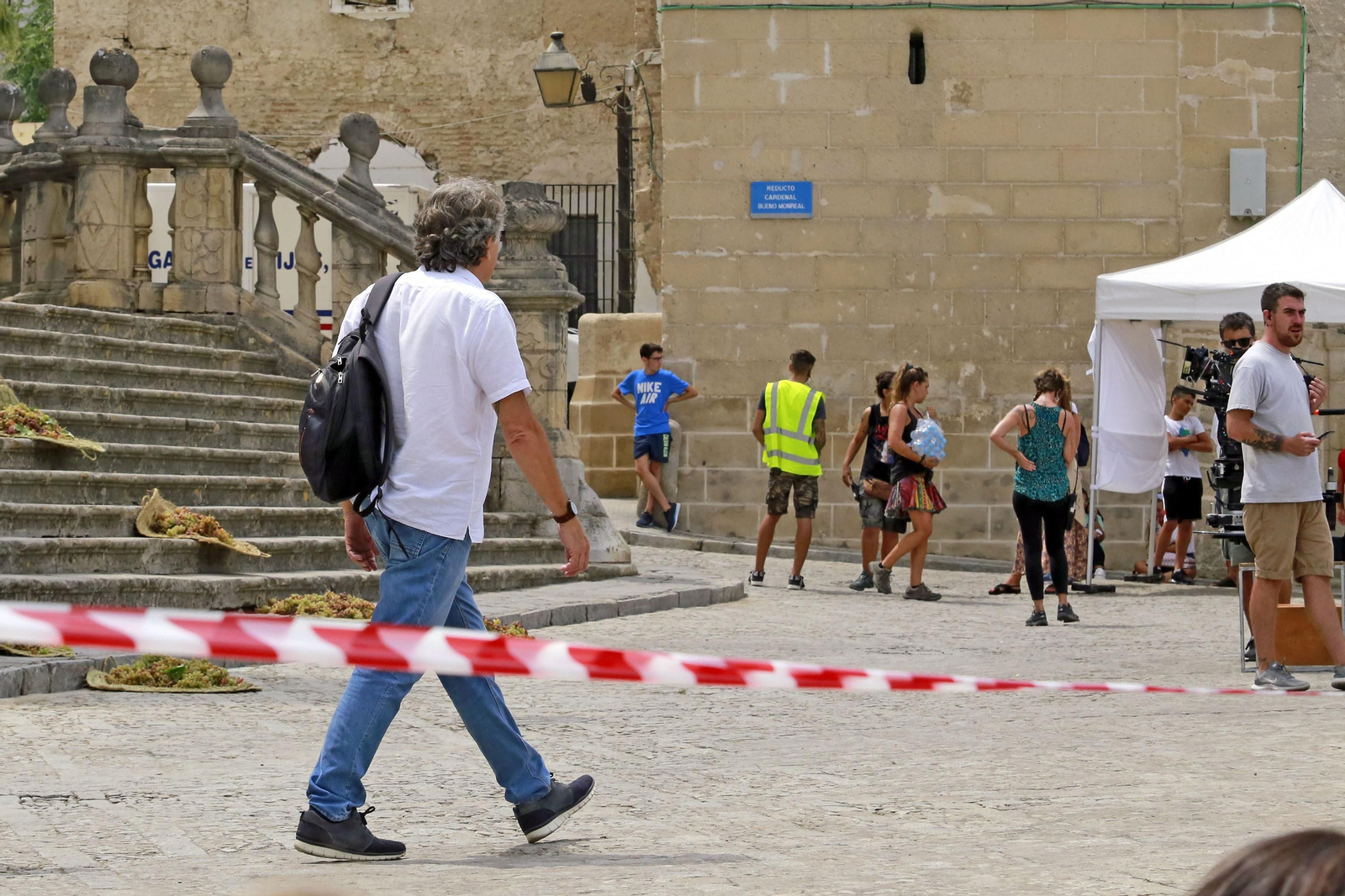 Imágenes de parte del rodaje este lunes en la Catedral de Jerez