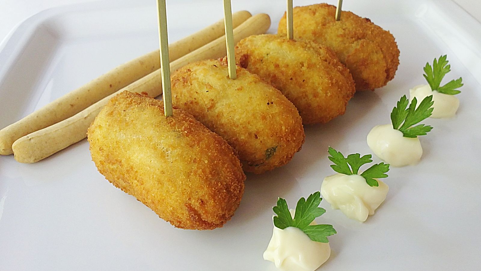 Podemos encontrar croquetas de todo tipo.